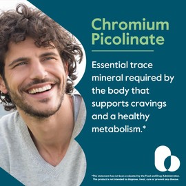 BESTVITE Chromium Picolinate 1000mcg (480 Vegetarian Capsules) (240 x 2) - No Stearates - Vegan, Gluten Free, Non-GMO - Mineral Supplement - Supports Healthy Metabolism* - Easy-to-Swallow Capsules