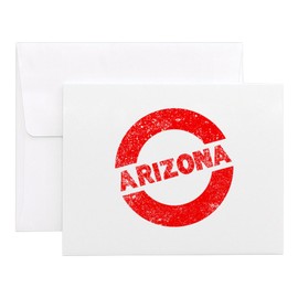 CafePress Rubber Ink Stamp Arizona 4.25" x 5.5" Notecards 10 Pack