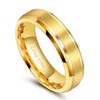 TRUMIUM 6MM Gold Wedding Ring Band for Men Women Tungsten