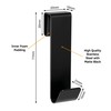 SimplyHooks 3" Shower Hooks, Black, 2 Pack - Towel &