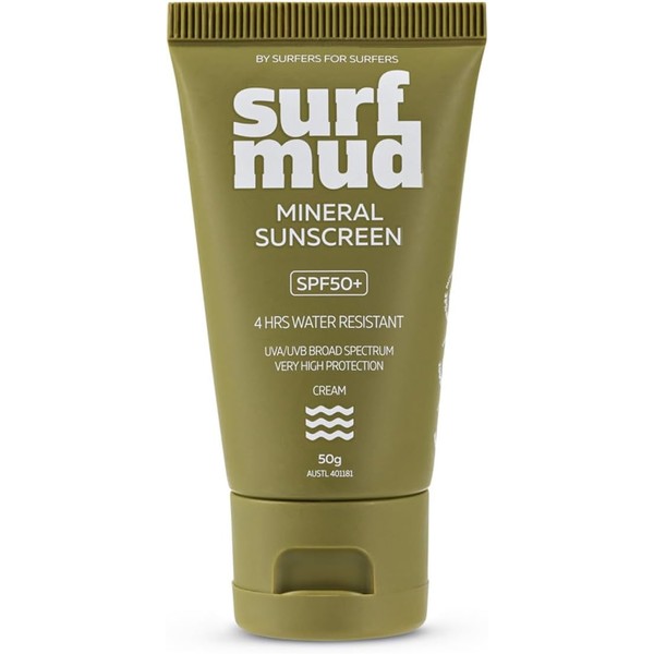 Surf Mud Mineral Sunscreen SPF 50+ – Natural Broad-Spectrum Protection,