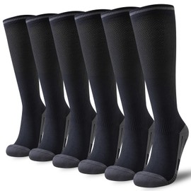 Niorasen Compression Socks for Women, 3 Pairs Flight Socks for Men (20-30mmHg), Travel Socks, Compression Stockings Fit Running, Football, Flying, Medical, Prevent Varicose Veins, Promote Circulation