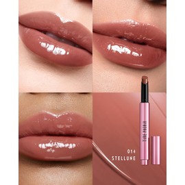 TIMEPHORIA Labial Hidratante Milkyway, Bálsamo con Color Efecto Espejo 5D, Brillo No Pegajoso con Ácido Hialurónico y Manteca de Karité, Plumping Gloss Voluminizador, 2.1g(#014 Stellune)