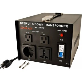 Simran 2000W Step-Up & Down Voltage Converter - Black (AC-2000W)