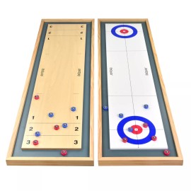 GoSports Shuffleboard and Curling 2 in 1 Table Game