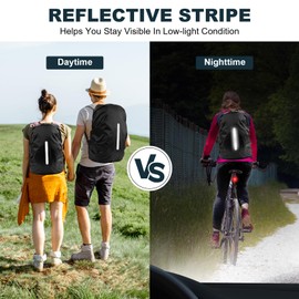 LAMA Waterproof Rain Cover for Backpack, Backpack Rain Cover with Reflective Strip and Antislip Cross Buckle Strap, Ultralight Compact Portable, for Cycling, Hiking, Camping, Traveling