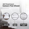 100% Egyptian Cotton 400 Thread Count Flat sheet White-Single