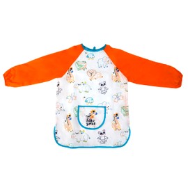 Haku Yoka Artist Apron, Cute Animals Theme, Impermeable, Easy to Clean Apron for Boys and Girls, Size Large, 6-8 Years