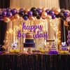 Purple and Gold Birthday Decorations – 12PCS Honeycomb Table Centerpieces