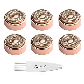 Replacement Heads Compatible with Flawless Facial Hair Remover, Replacement Blades Compatible with Flawless Hair Removal Generation 2，Rose Gold (6 Pcs)