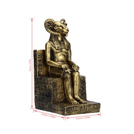 TOPINCN Egyptian Gods Figurine Sheep Statue Sculpture Resin Ornament Vintage Exquisite Retro Decoration Polymer Material Modeling Tools (Golden Sheep (SCS-V077-A1))