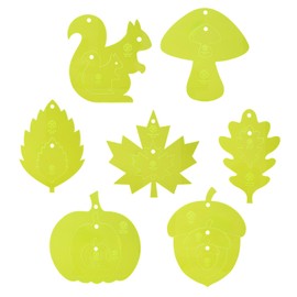 Acrylic Quilting & Craft Template, Set of 7 Fall Themed Shapes | Essential Patchwork Quilt Supplies for Cutting Patterns, Sewing, and DIY Blanket Making Projects