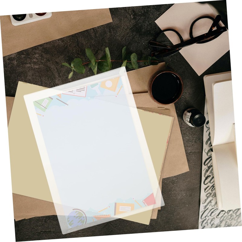 TEHAUX 100pcs Clear Plastic Laminating Sheets Protection Film High Transparency