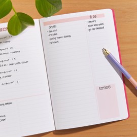 Erin Condren Productivity Petite Journal, Small Productivity Notebook, Petal Pop Design, Slim and Portable Journal with To-Do Lists and College-Ruled Lines