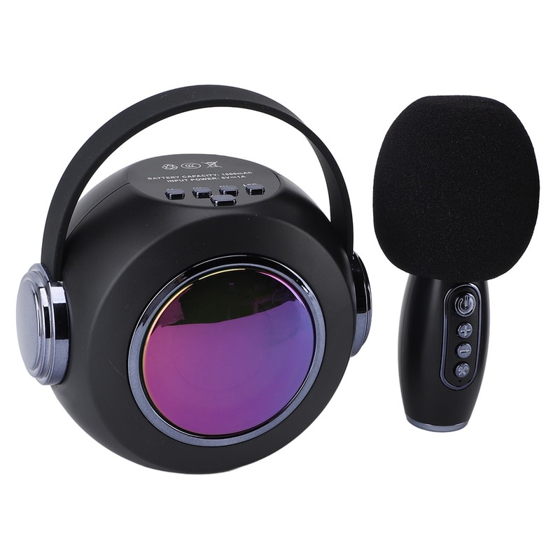 Bluetooth Mics Speaker Set with Colourful Light Effect Noise Reduction