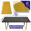 [6 Pack] Gold Paper Tablecloth Disposable for Rectangle Tables, 54