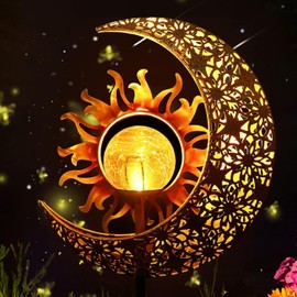 Kizozo Moon Solar Lights for Outdoor Garden, Solar Lights Garden IP65 Waterproof, Solar Lights for Outdoors, Solar Garden Lights, Solar Ball for Outdoors, Patio Decoration, Garden Decoration for