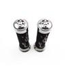 TESWNE Flame Gel Style 7/8" Handlebars Grips Chrome Skull Handle
