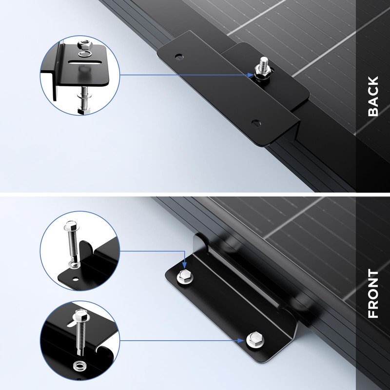 Callsun Solar Panel Mounting Z Brackets, Lightweight Aluminum Corrosion-Free Mounting