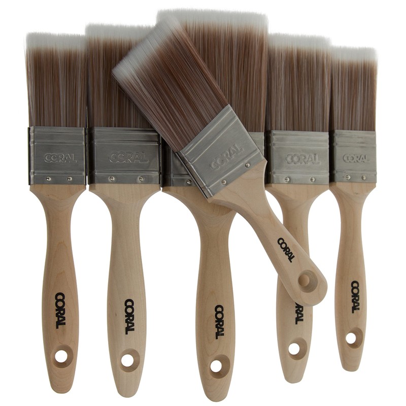 Coral 31599 Painter's Pack Paint Brushes 6Pk Professional Grade with