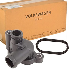 Original VW 059121506H Coolant Flange + Gasket A4-A8 Q5 Q7 Touareg 3.0 TDI Pack of 1