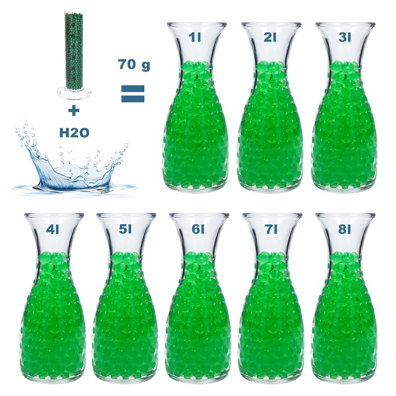 trendfinding 70 g Water-Retaining Decorative Granules, Green, Grain Size 3.5-4