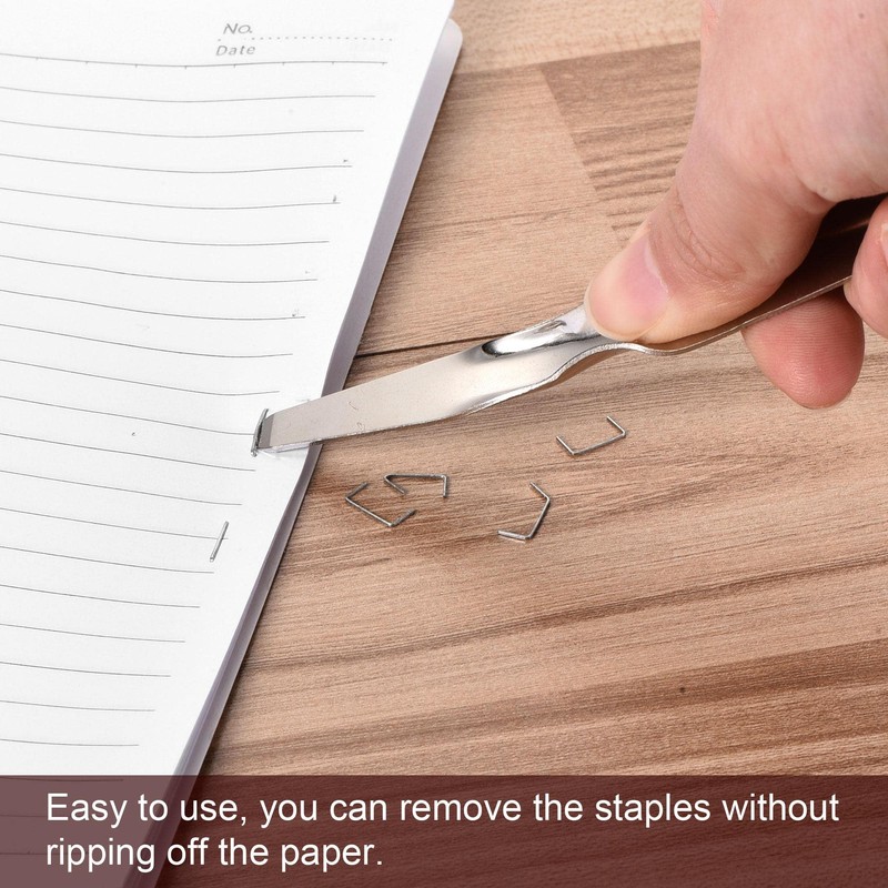 sourcing map Staple Remover Tools, Flat Staplers Puller Stainless Steel