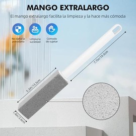 Piedra Pomez para Baño 6pcs, Cepillo de Limpieza de Baño Con Mango+Cepillo de Limpieza de Grietas+4 Ganchos, Para Limpiar La Cal, Hierro y Óxido, Escobilla de Baño de Piedra Pómez Para baños, Inodor