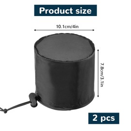 Fatiya 2Pcs 4 Inch Grow Tent Vent Cover Filter, Duct Filter Net with Elastic Band and Fixed Buckled, Black Mesh Screen Shield for Exhaust Fan, Plant Growth, Tent Ventilation