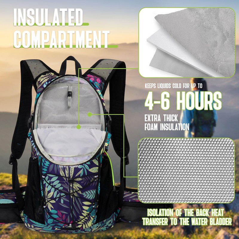 N NEVO RHINO Hydration Backpack, 18L Multipurpose Hiking Backpack with