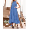 HAEOF Women's 2024 Summer Maxi Dress Casual Tiered Flowy Long