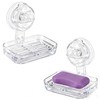 2 Pack Suction Cup Soap Dish Holder Clear Acrylic Wall