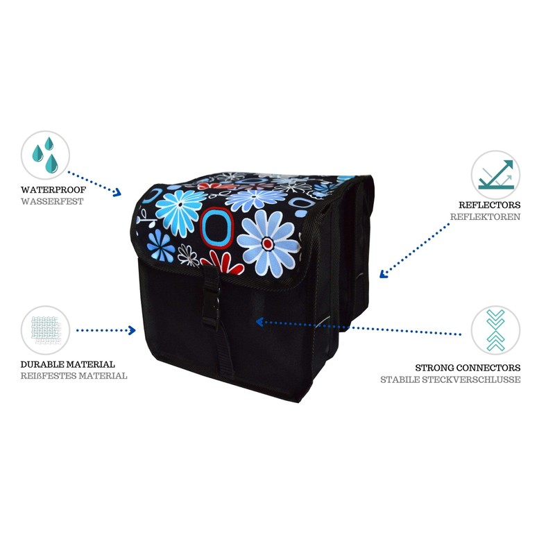 Beluko bike bag, children saddle bag, luggage carrier double 2