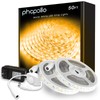 phopollo Warm White LED Strip Lights, 50ft (2 Rolls of
