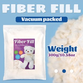 NAMOON 300g Cotton Stuffing, Natural Cotton Filling for Stuffed Animals, Stuffing for Crochet, Soft Pillow Stuffing for Crochet Animals, Cushions Stuffing DIY Crafts