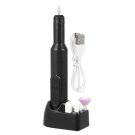 VOCOSTE Electric Nail File Set Nail Drill Machine Pedicure Set Nail Care Kit Portable Limbs Nail Care Trimmer for Home Salon ABS Black