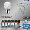 5X B22 BC Golf LED Bulbs 7W Cool White Daylight