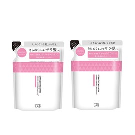 Unlabel Labo KR Control Shampoo Treatment Refill Set, 10.1 fl oz (310 ml) + 11.2 fl oz (310 ml) Keratin Unlabel Made in Japan Hair Care Serum Shampoo