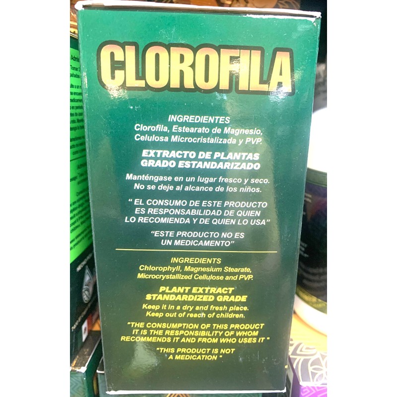 Natural De México Clorofila Extracto Vegetal Estandarizado Suplemento / Chlorophyll
