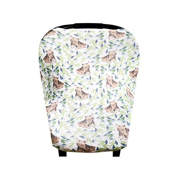 Baby Car Seat Cover Canopy and Nursing Cover Multi-Use Stretchy
