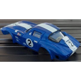 Johnny Lightning Chevy Corvette Grand Sport Blue TJet HO Slot Car BODY for AURORA autoworld DASH