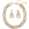 Coiris Double Layer Acrylic Resin Link Collar Necklaces Chunky Chain