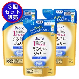 Biore Moisturizing Jelly, Moisturizing Refill, 5.3 fl oz (160 ml), 4-in-1 Moisturizing Care, Lotion, Milky Lotion, Beauty Serum, Pack, Set of 3