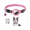 LuminaD Kimming Pet GPS Cover Collar with Loss Prevention and Reflective Tracking Purple