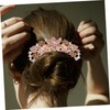 FRCOLOR 4pcs Rhinestone Flower Hair Combs Elegant Metal Hair Clips