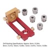 Drill Hole Guide Jig, 6Pcs Cross Flat Hole Puncher Drilling