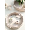 HITOMEN 11.8" Hand-Woven Round Rattan Serving Tray Decorative Wicker Trays