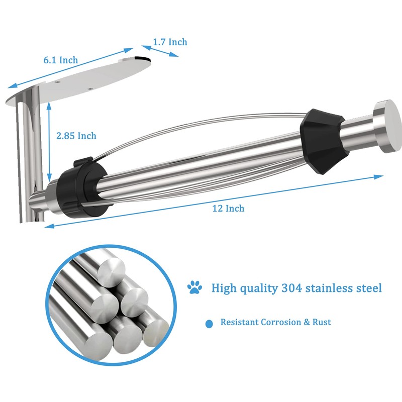 Paper Towel Holder Under Cabinet Brushed Nickel Wall Mount Paper