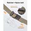 JUKMO Men's Reversible Ratchet Belt - 2 Styles in 1,