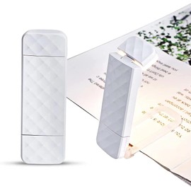 Luz para Leer Libros en la Cama, Luz de Lectura LED con Clip, Lámpara de Lectura Portátil, 3 Colores de Iluminación y 5 Niveles de Brillo, Adecuado para Leer, Marcar Favoritos, Viajar- Blanco